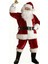Yetişkin Noel Baba Kostümü Lüks Kadife Yılbaşı Parti Kostümü 5