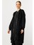 Rozzy Işleme Ince Pamuk Karışım Örme Basen Örten Üst Kap/tunik-Siyah 1