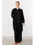 Rozzy Işleme Ince Pamuk Karışım Örme Basen Örten Üst Kap/tunik-Siyah 3