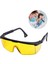 Korumalı Laboratuvar Gözlüğü Şeffaf + Laboratuvar Çapak Gözlüğü Sarı - 2li Set Y4B8C2 3