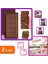 Meşhur Dubai Çikolatası Kalıbı Silikon + Silikon Tabanlı 4 Bölmeli Şeffaf Buz Kalıbı - 2li Set X6C1D 1