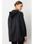 Poly Cupra Spor Ara Boy Basen Örten Baharlık Trench / Kap-Siyah 5