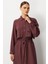 Soft Modal(%90) Içerik Aller Detay Kap Elbise Ferace-Bordo 6