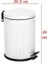 5-12- 16 Lt Vintage Serisi Amortisör Kapaklı Çöp Kovası (Banyo - Mutfak - Tuvalet - Balkon) (Beyaz, 5 Litre) 2
