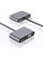 Type-C HDMI VGA USB 3.0 Type 4in1 Video Dönüştürücü Veri Aktarıcı USB Adaptör Notebook ve Macbook ile Uyumlu Gri Tc-26 2