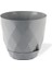 Yakamoz Prizma Saksı Drenajlı Tabaklı Plastik Çiçek Saksısı (Gri, 9.2 Lt) 1