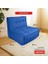 Zen Sırtlı Minder Koltuk Iskandinav Tarzı Ergonomik Yer Koltuğu Sırtlıklı Oturma Minderi 80X60X30 (Mavi) 2