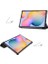Samsung Galaxy Tab S8 X700 ile Uyumlu Tablet Kılıfı Smart Cover Uyku Modlu Standlı Arkası Sert Şeffaf Kapak - Lacivert 3