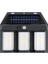 618-3 Üçlü Solar Rustik Duvar Apliği Güneş Enerjili Sensörlü Solar Aplik 1