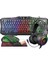 KM-404 Argentı Rainbow Aydınlatmalı USB Gaming Combo Q Klavye + Kulaklık + Mouse + Mousepad 1