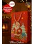 Yılbaşı Noel Baba Desenli Kırmızı Hediye Çantası 25X30X9, 2'li Set 1