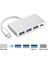 Type-C USB 3.0 3 Port Çoklayıcı Dönüştürücü Çevirici Macbook, Type C USB Çoklayıcı 2