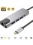 5in1 Type-C (Usb-C) HDMI Hub ve RJ45 Lan (Ethernet) Adaptörü: 4K (1080P) Hdmı, 2 x USB 3.0 ve Type-C USB Port Çoklayıcı Çevirici 2
