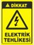Elektrik Tehlikesi Yapışkanlı Folyo Sticker Etiket 10 x 15 cm Uyarı Levhası 1