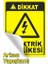 Elektrik Tehlikesi Yapışkanlı Folyo Sticker Etiket 10 x 15 cm Uyarı Levhası 2