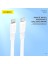 X107 Mini Type-C To Lightning 30CM Şarj Kablosu ve Data Kablosu Beyaz 3