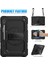 Galaxy Tab S9 Fe PLUS/S10 Plus/s9 Plus ile Uyumlu Kılıf Defender Askılı Pars Case Fuji X610-16-810-18 X820 Siyah 3