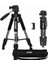 Profesyonel Q111 Taşınabilir 5kg Taşıma Kapasiteli 139,7CM Alüminyum Tripod Gri 1
