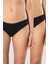 Kadın Likralı Ribana Dantelli Bikini Külot 2'li Paket 928/SIYAH 1