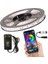 Şerit LED Set Tak Çalıştır Bluetoothlu ve Müziğe Duyarlı 5050 3 Çipli Iç Mekan Silikonsuz (5 Metre) 1