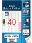 A4 Hazır Etiket 52.5X29.7 mm 10 Sayfa 1 Paket 40 Lı Kendinden Yapışkanlı Fotokopi Lazer Inkjet Kağıdı Yazıcılar Için Uyumlu 1