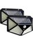 Solar Lamba 100 LED Pır Hareket Sensörlü Dış Duvar Lambası IP65 Bahçe Teras - 2 Adet 5