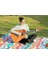 Picnic Blanket, 200 x 200 Cm, Outdoor Beach Blanket For Camping, Park, Yard, With Waterproof Backing, Foldable, Red Wave Pattern GCM70KW 2