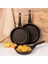 3255 Tava Seti - Döküm Granit Tava Seti Tava Takımı Yanmaz Yapışmaz Tava Seti - 3 Lü Tava Seti 1