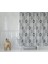 Gri Halkalı Duş Perdesi - 180X200 cm Banyo Perdesi - Tek Kanat Banyo Duş Perdesi - Polyester Kumaş Su Geçirmez Küvet Perdesi - Yıkanabilir Banyo Duş Perdesi 1