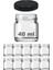 40 ml Metal Siyah Kapaklı Şeffaf Cam Kavanoz 10 Adet 1
