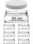 50 ml Şeffaf Krem Cam Kavanoz Plastik Beyaz Kapaklı 6 Adet (50 cc (Krem)) 1