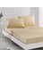 Çift Kişilik Ara Ölçü Sütlü Kahve Penye Lastikli Çarşaf - 140X190 1