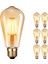 Edison Vintage LED Ampul E27 (4W/220V) 2600-2700 K Retro Antik, Kehribar Sıcak, 6'lı Paket 1