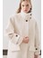 Bouchle Geniş Yakalı Kaban Ekru 5