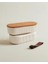 Coco Magou 2'li Ahşap Kapaklı Saklama Kabı, 1000 Ml, Soft Ekru 1