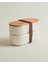 Coco Magou 2'li Ahşap Kapaklı Saklama Kabı, 1000 Ml, Soft Ekru 2