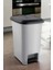 Home Slim Pedallı Çöp Kovası 60 Litre & Büyük Boy Pedallı Çöp Kovası Gri Metalik Gri 1