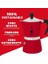 - Rainbow: 3 Cups Ocak Üstü Espresso Pişirici - 130ML - Kırmızı Renk - Alüminyum Gövde - Patentli Güvenlik Valfi - Tüm Ocak Türleri Için Uygundur (Indüksiyon Hariç) 5
