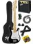 CEG-30WB 4-6 Yaş Çocuklar Için Amfili Full 1/4 30 Inç Elektro Gitar Seti White Black 1
