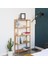 Banyo Rafı 5 Katlı Bambu Dik Raf 9 Seviyede Yüksekliği Ayarlanabilir Çok Fonksiyonlu, Oturma Odası, Koridor, Mutfak Için Uygun 60X26X130 cm Doğal Renk BCB35Y 2
