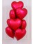 Mat Kırmızı Kalp Folyo Balon 5 Adet 45CM 1
