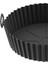 Yeniden Kullanılabilir Xl Airfryer Silikon Pişirme Kabı 23 cm Bpa Içermez Airfryer Pişirme Kağıdı, Yapışmaz Kolay Temizlenir, Büyük Boy Silikon Pişirme Kalıbı (Siyah) 5