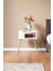 Ahşap Ayaklı Dekoratif Raflı Komodin - Beyaz 4