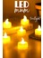 Adet LED Mum Tealight Mini Dumansız Pilli Alevli Dekoratif Yapay Mum Işıldak Beyaz 1036-2 1