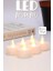 Adet LED Mum Tealight Mini Dumansız Pilli Alevli Dekoratif Yapay Mum Işıldak Beyaz 1036-2 2