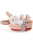 48707 Soft Toy Sleeping Pets Bunny Caramel Dotted In Peach Basket 12CM 1