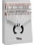 KLX-550 Beyaz Renk Gerçek Ağaç Kalimba 17 Tuşlu Full Set 2