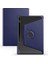 Samsung Galaxy Tab S7 Fe Lte (T737-T736-T733-T730) ile Uyumlu Kılıf 360 Derece Dönebilen Standlı Pu Arkası Şeffaf Pu Deri Tpu Kaliteli Tam Uyumlu Termik Kapak Kalem Bölmeli - Lacivert 2