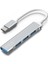 IUSB-04TXT Usb-C Hub, 4 Bağlantı Noktalı, 1x USB 3.0 + 3x USB 2.0, Ince Alüminyum Kasa 1