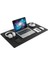 Xl Deri Mouse Pad,ofis,masa Matı Sümen,konforlu Mouse Pad,çift Yönlü (Siyah) 1